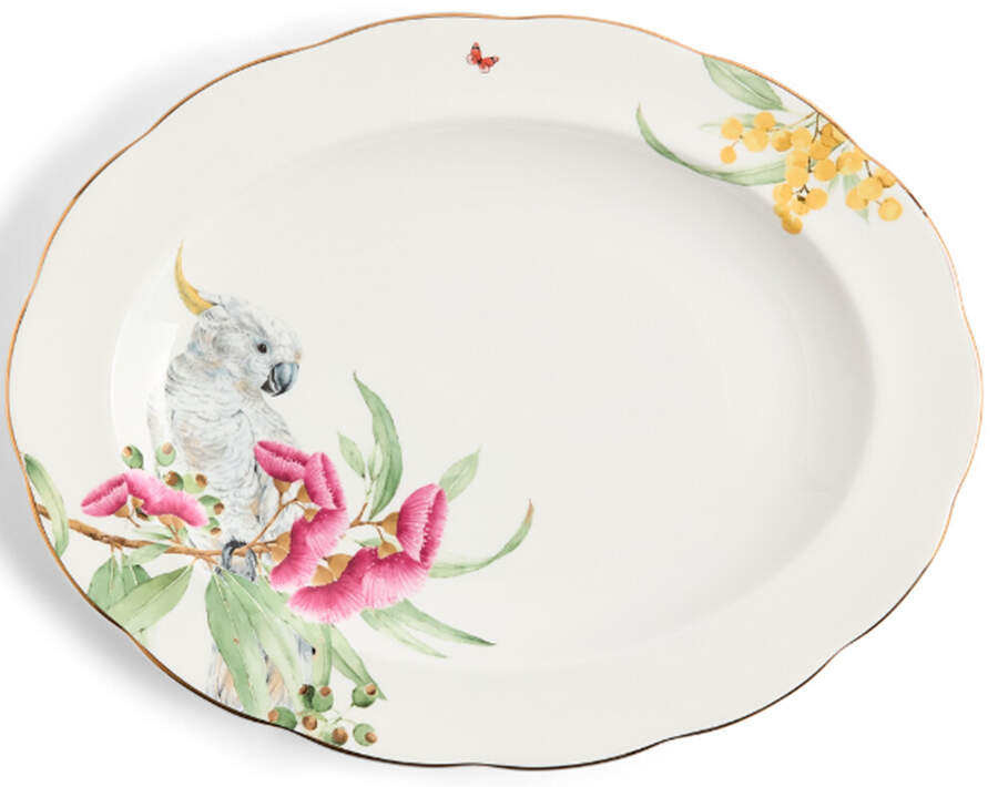 Australiana 13" Oval Serving Platter by Royal Albert-1