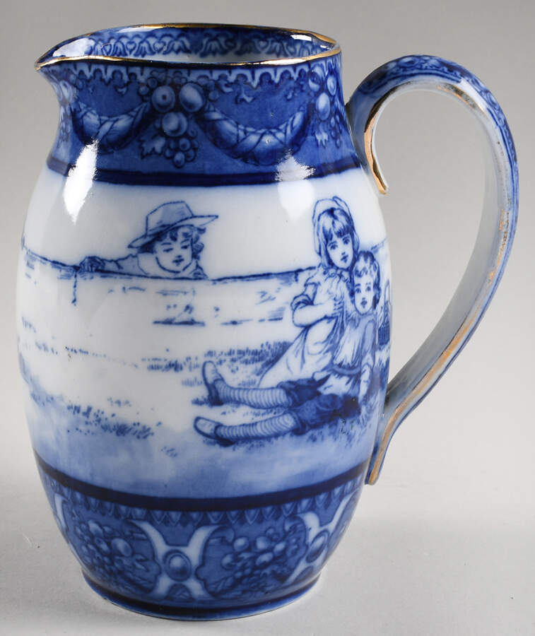 Pastimes Blue & White 36 Oz Jug by Royal Doulton-1