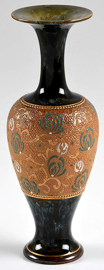 Lambeth Ware Giftware 9" Vase by Royal Doulton-1