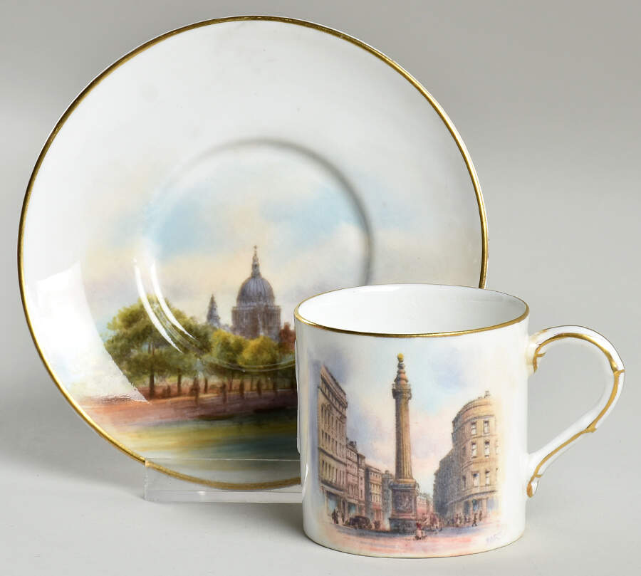 RW 2 2150 Flat Demitasse Cup & Saucer Set by Royal Worcester-1