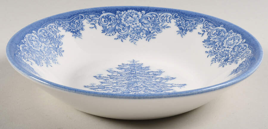 Christmas Tree-Prague Blue Soup/Cereal Bowl by Royal Stafford-1