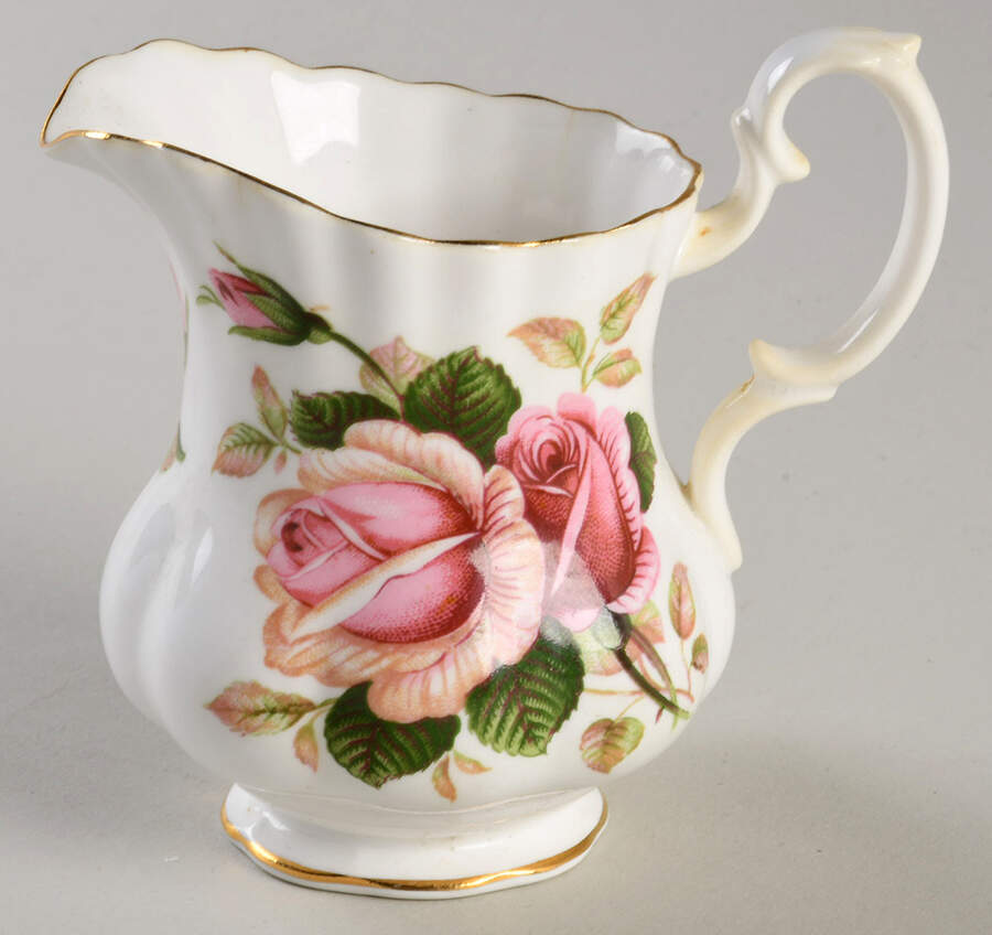 English Beauty (White, Montrose) Creamer by Royal Albert-1