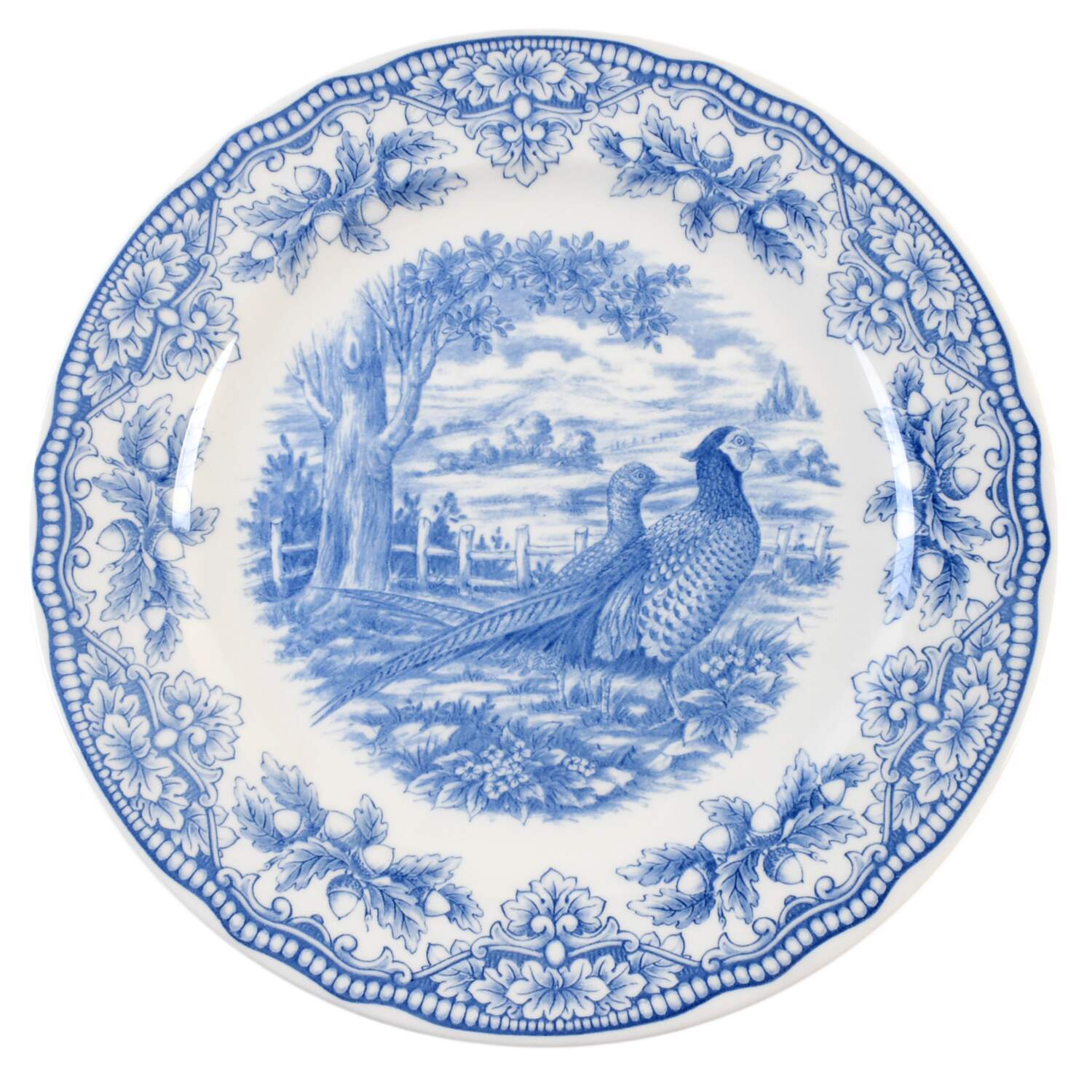 Harvest Homeland Blue Dinner Plate by Royal Stafford-1