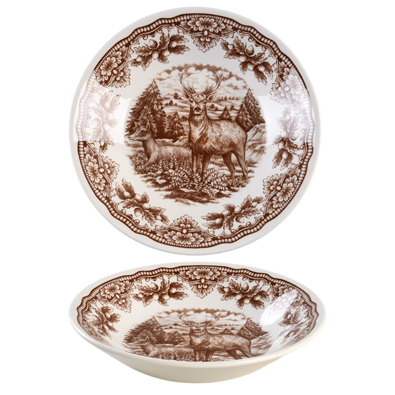 Harvest Homeland Brown Coupe Cereal Bowl by Royal Stafford-1