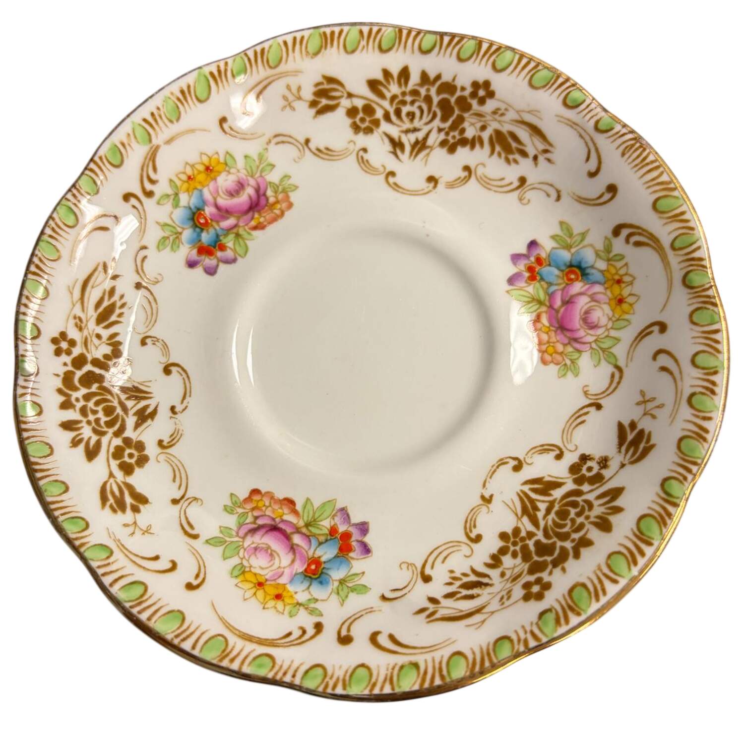 Damask Green Saucer by Royal Albert-1