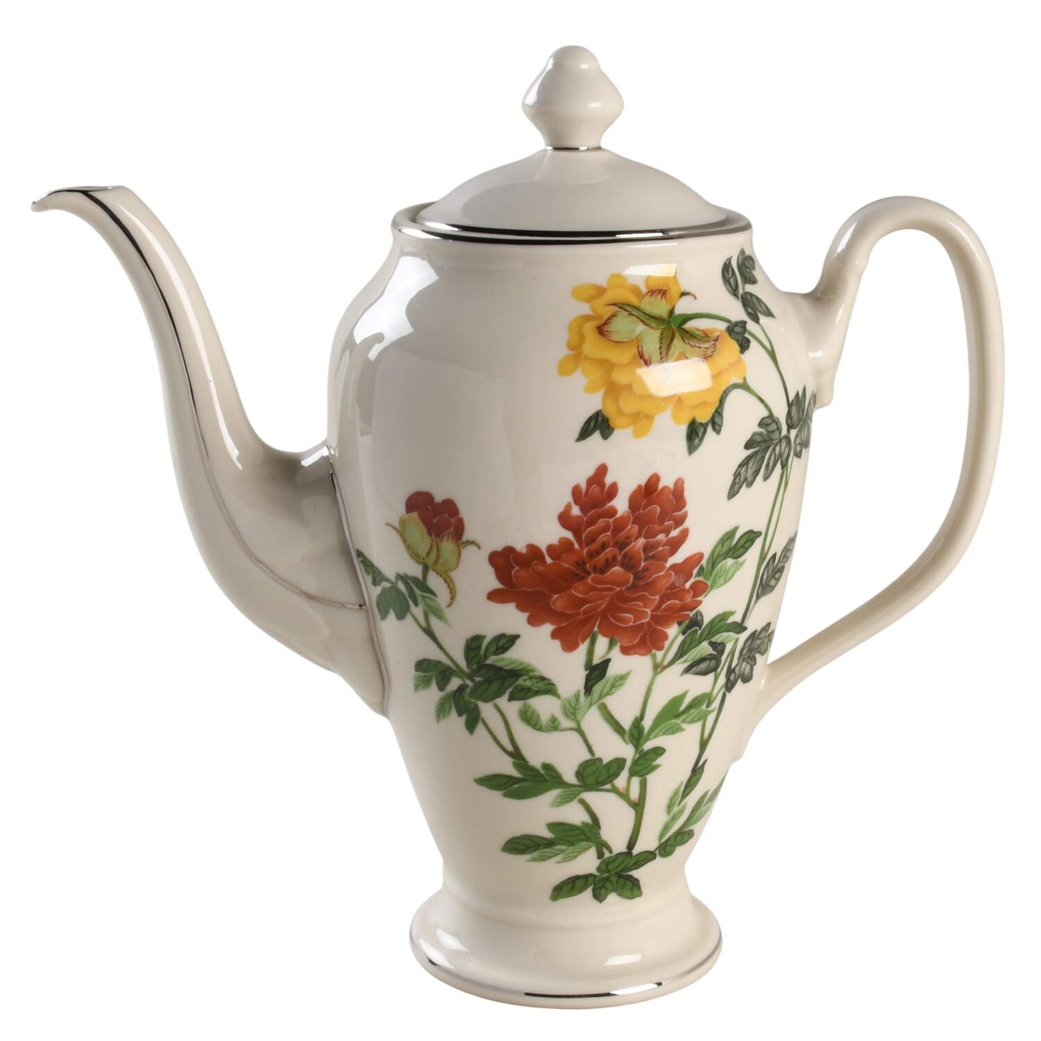 Malin Platinum Coffee Pot & Lid by Shenango-1