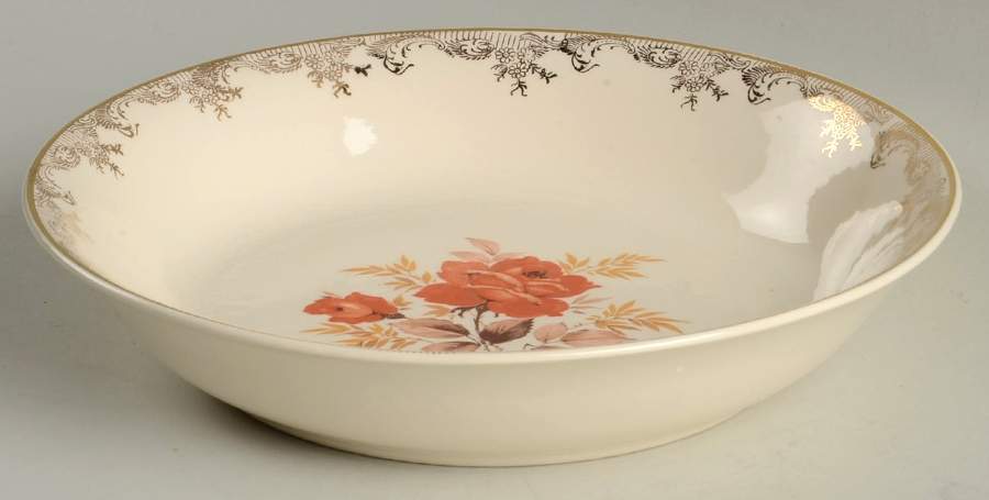 Gold Rose Coupe Soup Bowl by Sears-1