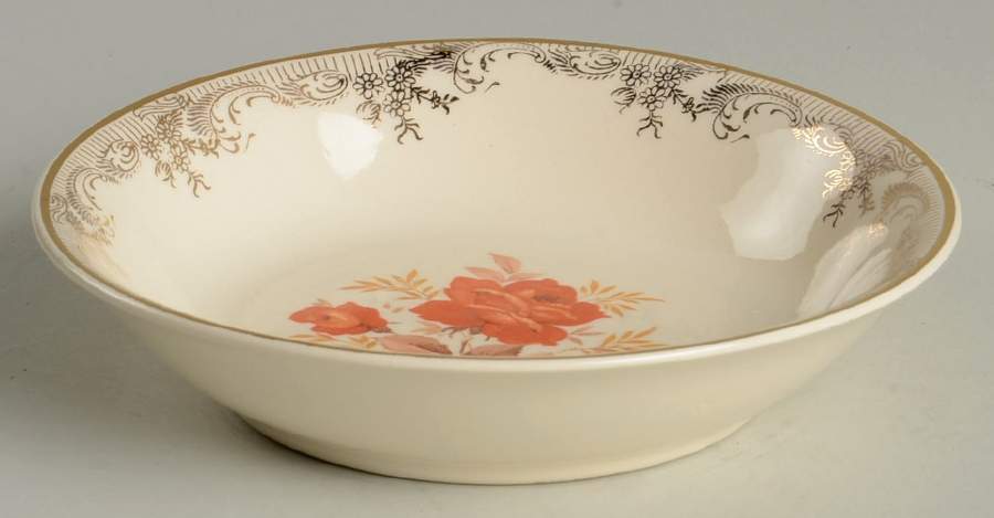 Gold Rose Fruit/Dessert (Sauce) Bowl by Sears-1