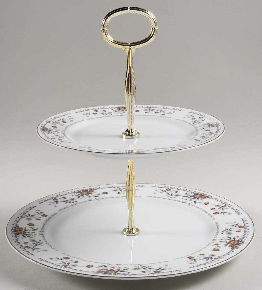 Claremont 6 5/8"-10"  2 Tiered Serving Tray (Dp, Sp) HC by Sone-1