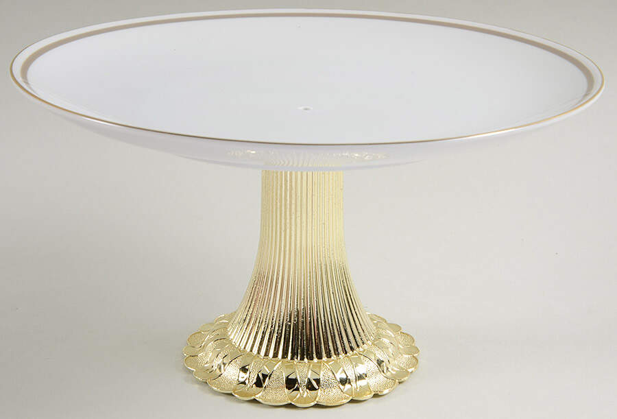 102 Cake Stand with 4"-5" Metal Pedestal  Hc by St Regis-1