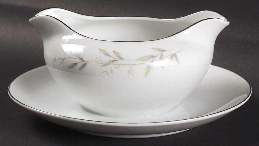 101 Round Gravy Boat/Attached Underplate by St Regis-1