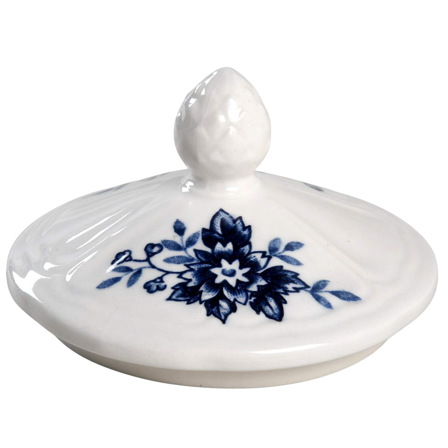 Blue Carnation Lid for Sugar Bowl by Sears-1