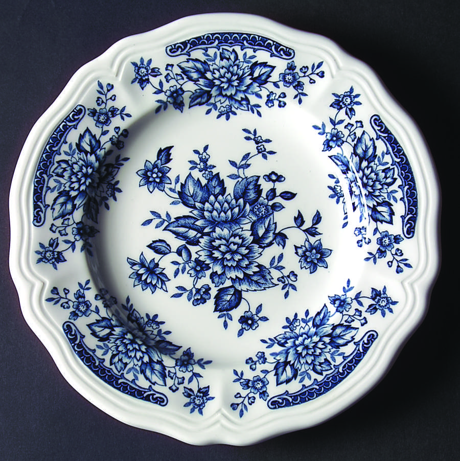 Blue Carnation Salad Plate by Sears-1