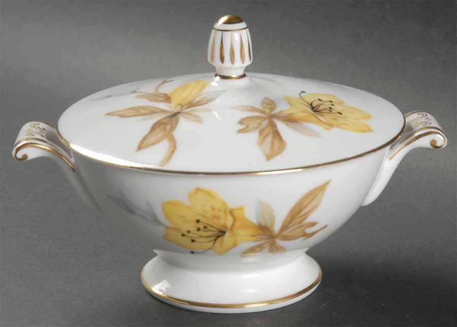 Hibiscus Sugar Bowl & Lid by SC Japan-1