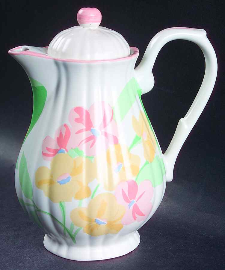 French Bouquet Small Coffee Pot & Lid by Savoir Vivre-1
