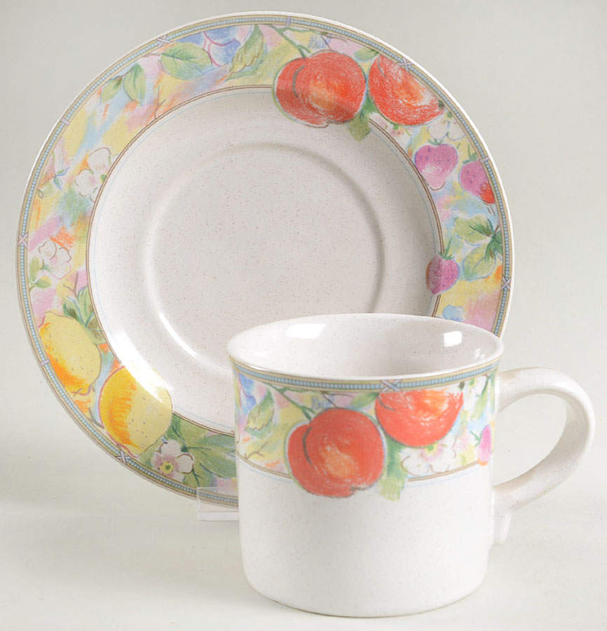 Fruit Gallery Flat Cup & Saucer Set by Studio Nova-1