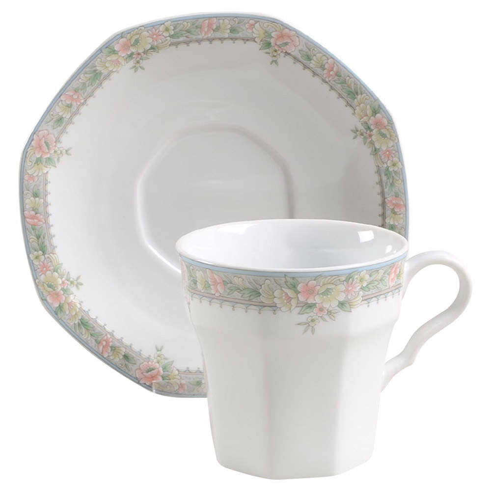 French Villa Flat Cup & Saucer Set by Studio Nova-1