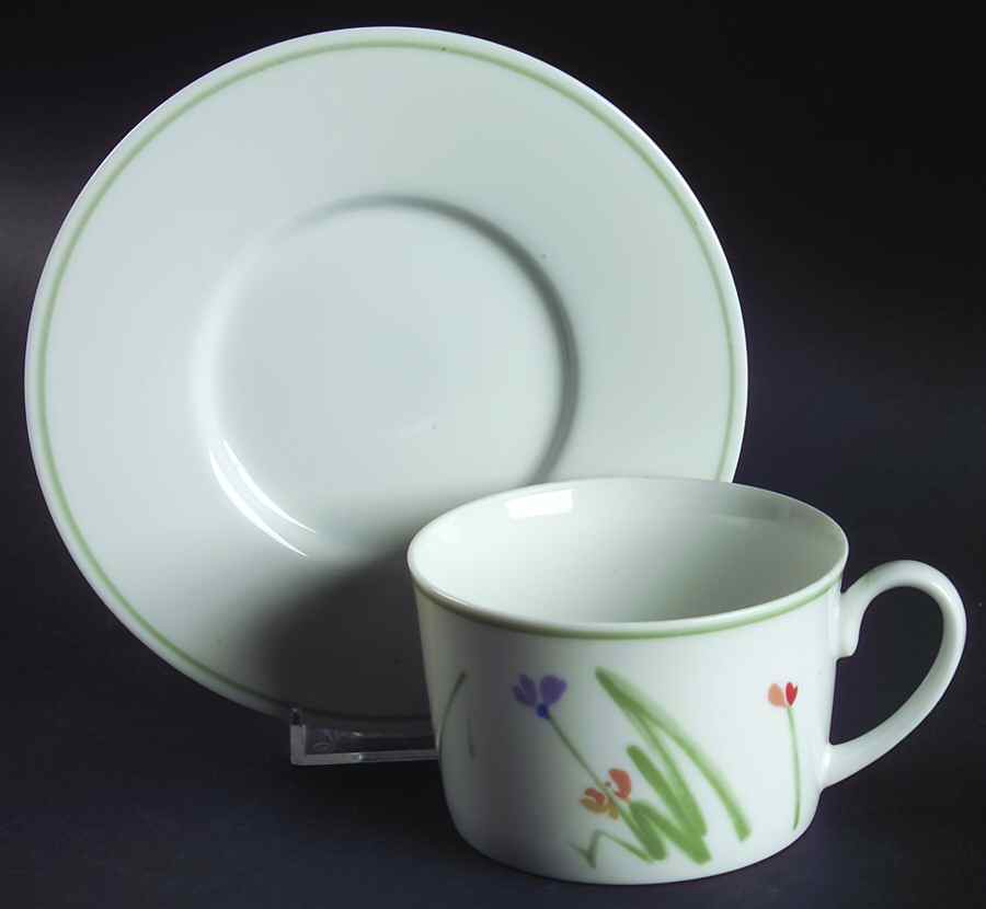 Sketch Book II Flat Cup & Saucer Set by Studio Nova-1