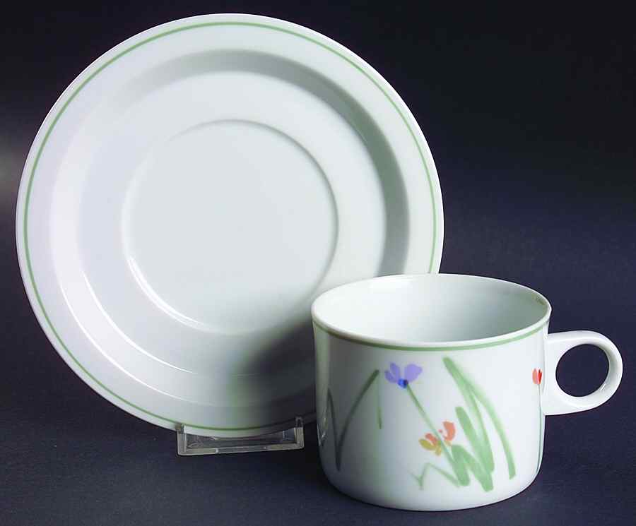Sketch Book II Flat Cup & Saucer Set by Studio Nova-1