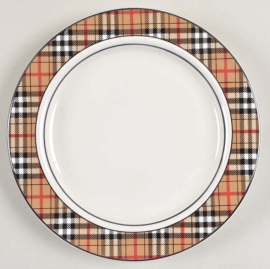 Tartan Beige Salad Plate by Studio Nova-1