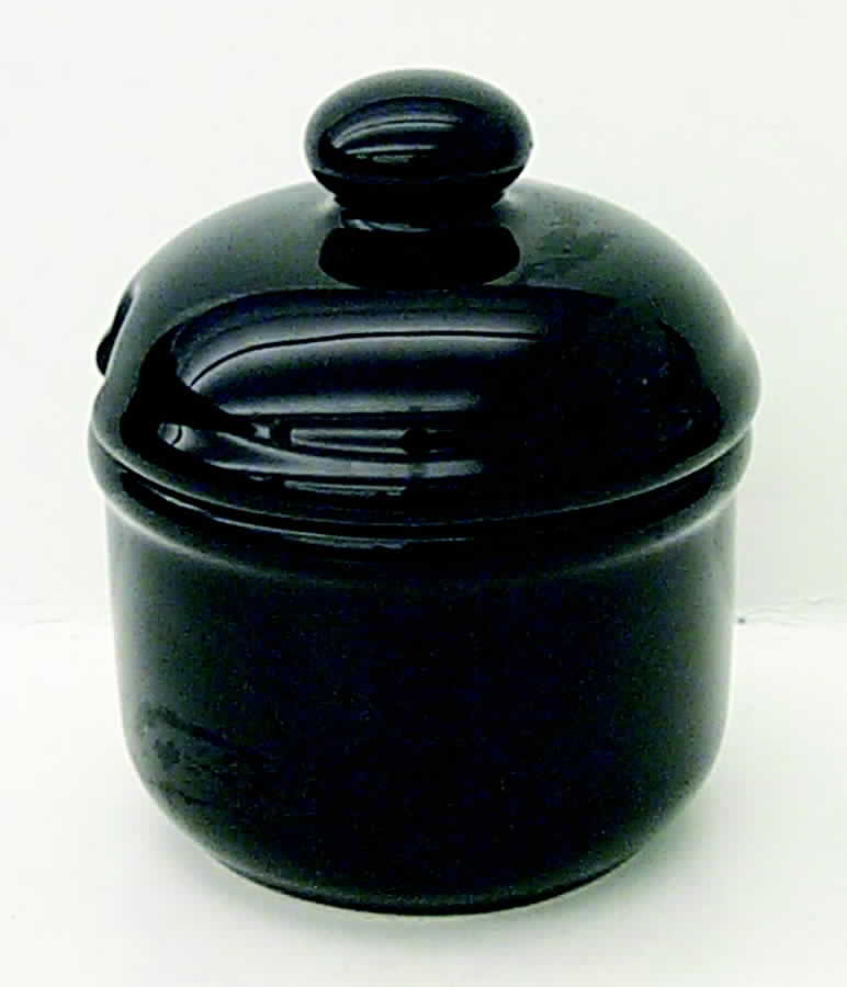 Tulip Black Sugar Bowl & Lid by Studio Nova-1
