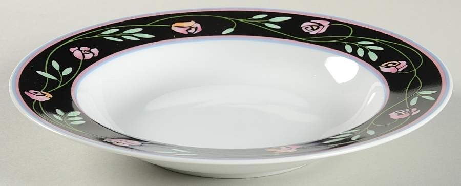 Valez Rose Rim Soup Bowl by Studio Nova-1