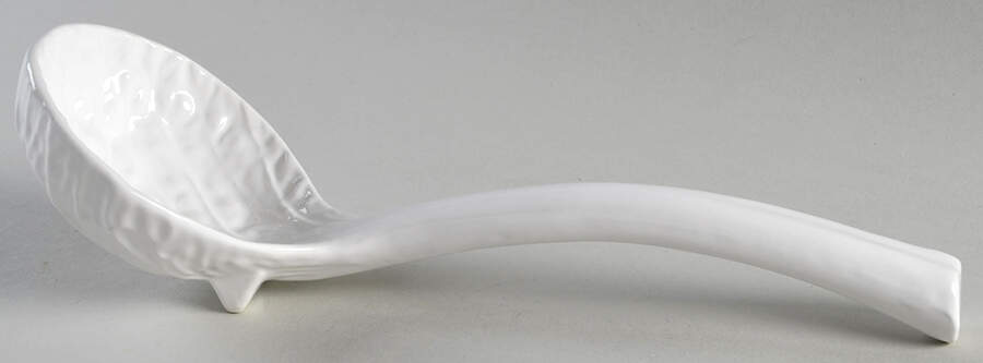 Cabbage White Tureen Ladle by Secla-1
