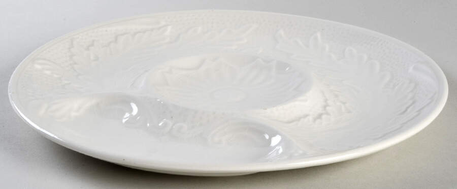 Cabbage White 9" Artichoke Plate by Secla-1