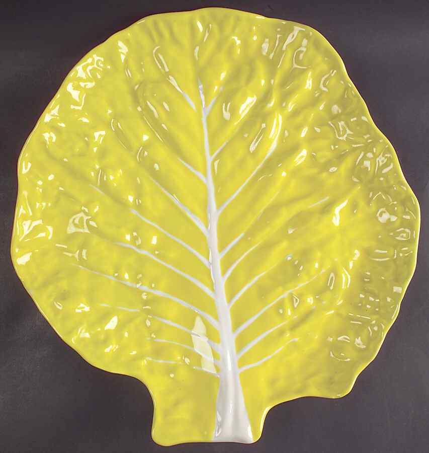 Cabbage Yellow 15" Chop Plate (Round Platter) by Secla-1