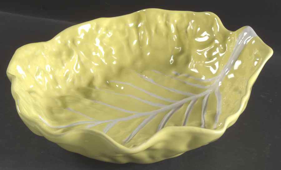 Cabbage Yellow 11" Round Vegetable Bowl by Secla-1