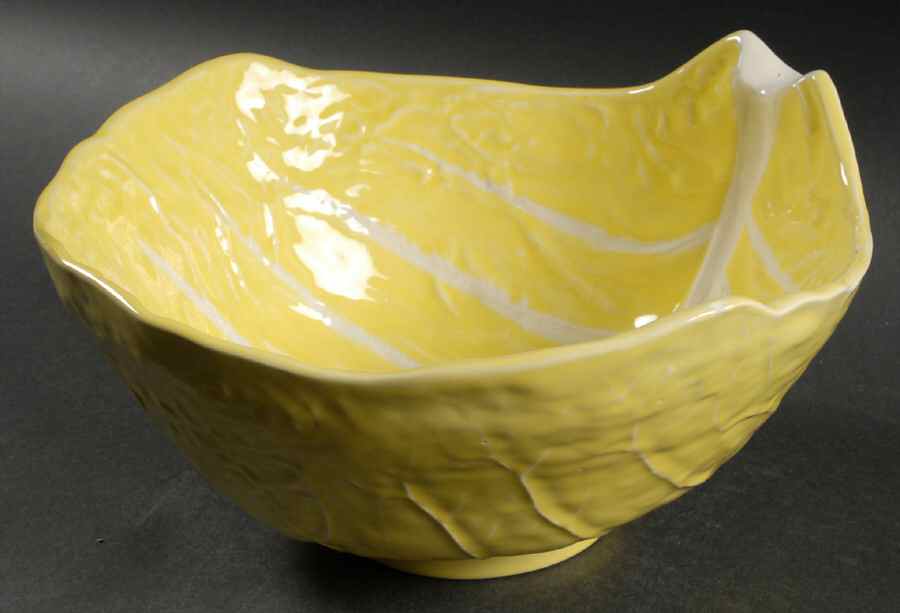 Cabbage Yellow 10" Large Salad Serving Bowl by Secla-1