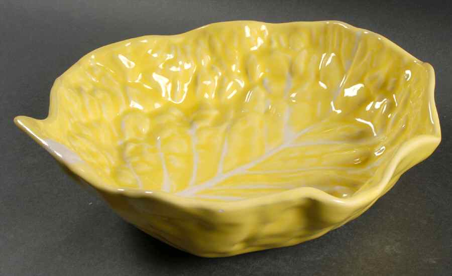Cabbage Yellow 11" Large Salad Serving Bowl by Secla-1