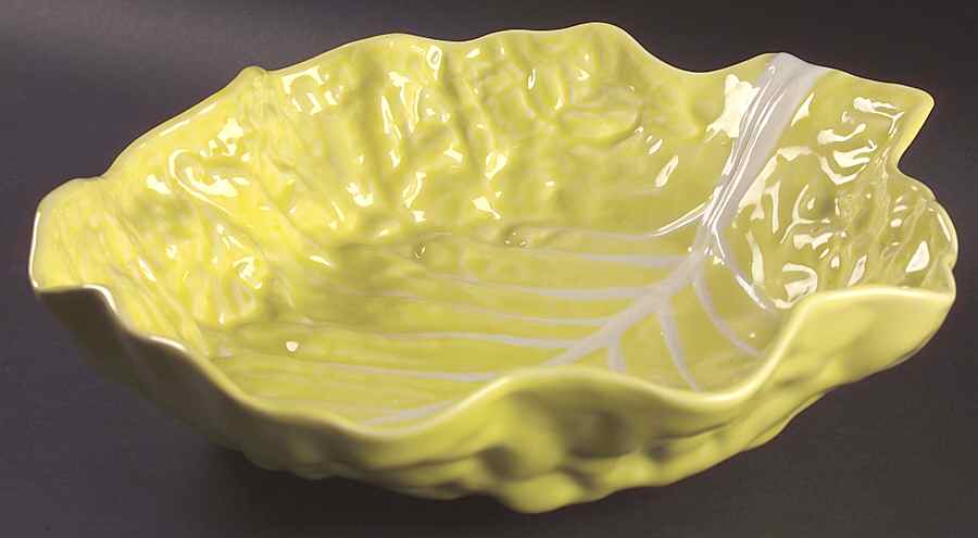 Cabbage Yellow 13" Large Salad Serving Bowl by Secla-1