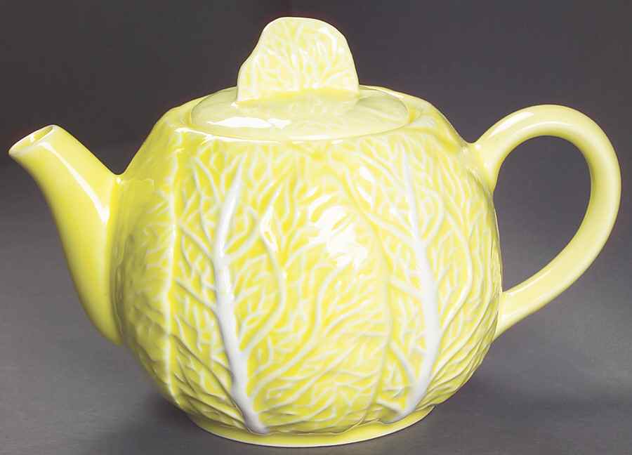 Cabbage Yellow Teapot & Lid by Secla-1