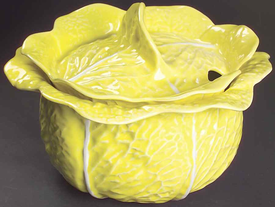 Cabbage Yellow Tureen &  Lid by Secla-1