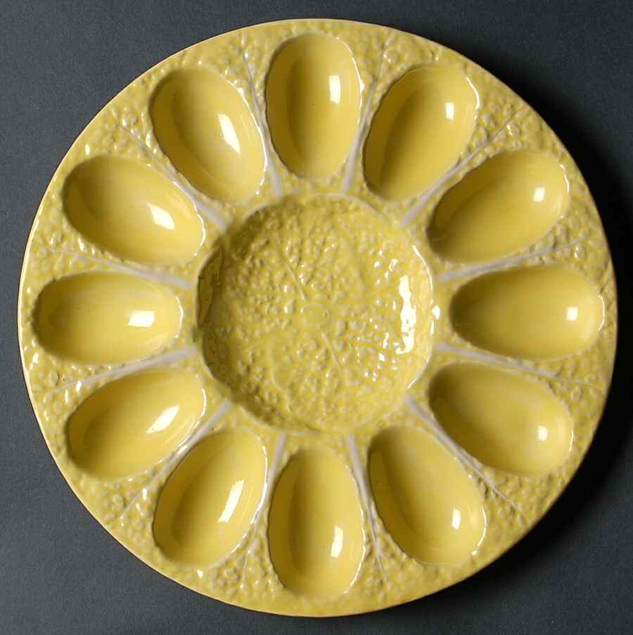 Cabbage Yellow Deviled Egg Plate by Secla-1