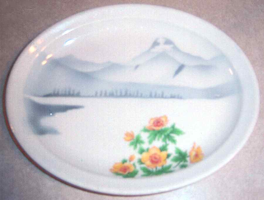 Mountains & Flowers (Great Northern Railway) 9" Oval Serving Platter by Syracuse-1