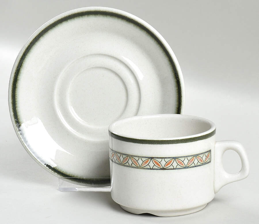 Troon Flat Cup & Saucer Set by Steelite-1
