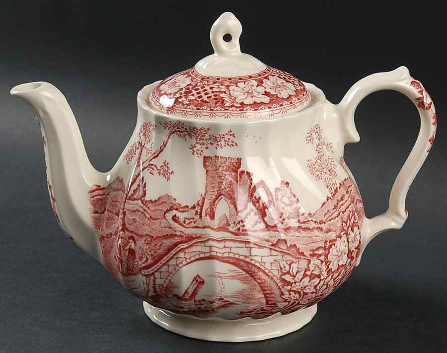 Brigadoon Red Teapot & Lid by Sadler-1