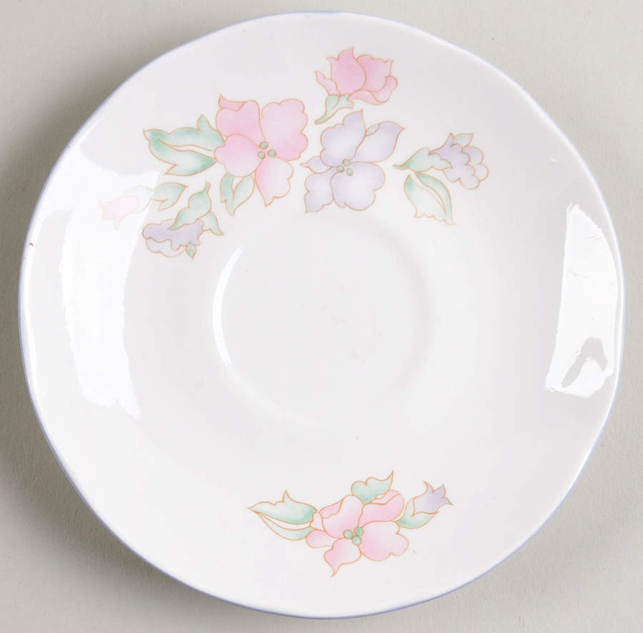 Romance (Blue Trim) Saucer by Sadler-1