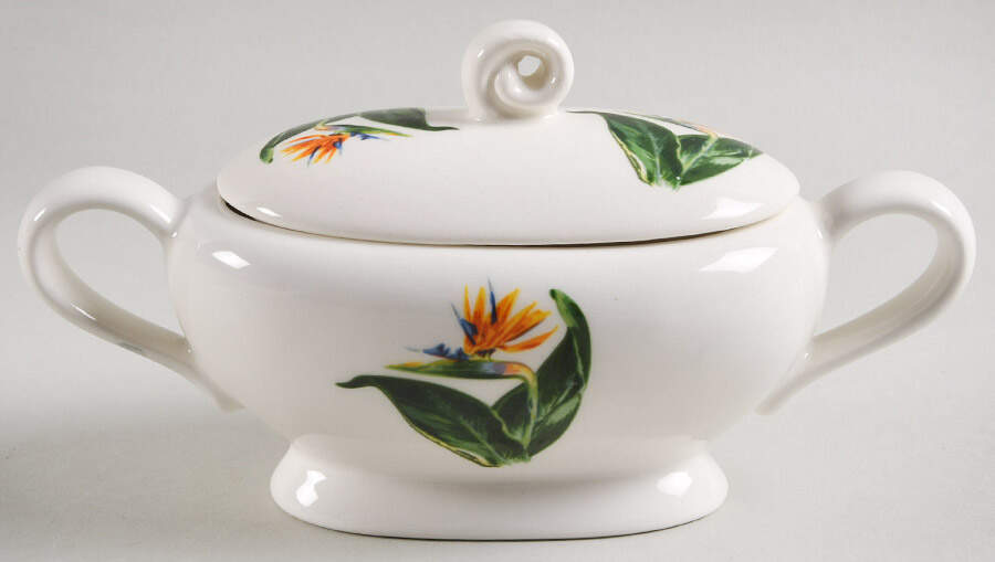 Bird of Paradise Sugar Bowl & Lid by Santa Anita-1