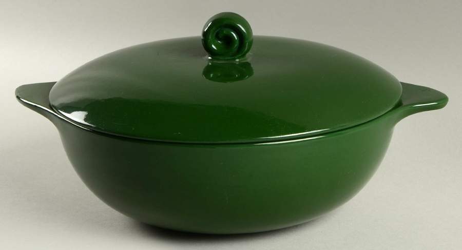 California Modern Dark Green Round Covered Vegetable by Santa Anita-1