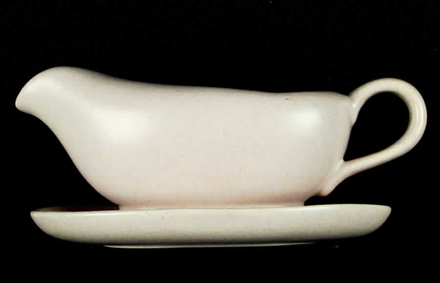 California Modern Sand (Matte) Gravy Boat with Attached Underplate by Santa Anita-1
