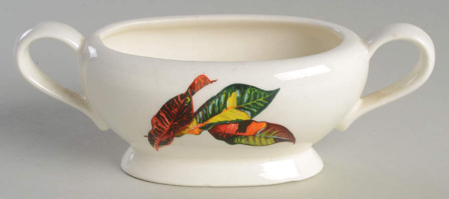 Croton Leaves Sugar Bowl No Lid by Santa Anita-1