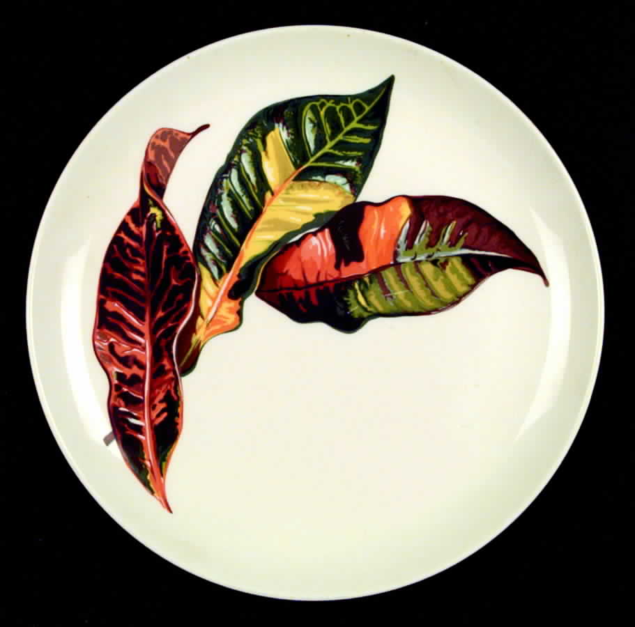 Croton Leaves Dinner Plate by Santa Anita-1