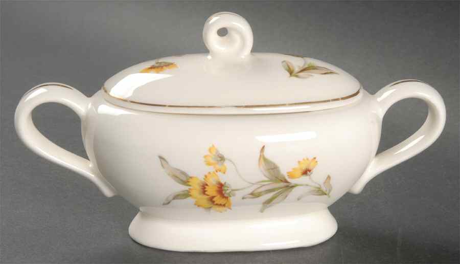 Modern Susie Yellow Sugar Bowl & Lid by Santa Anita-1