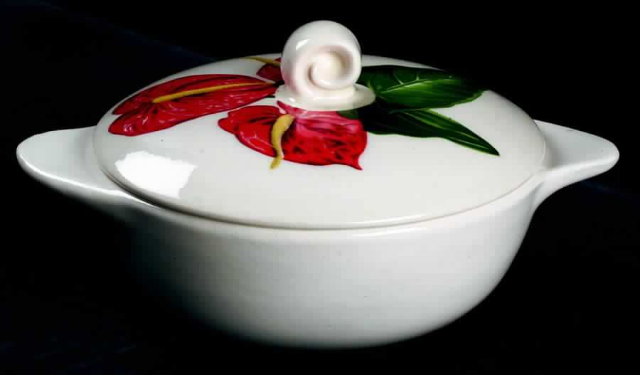Red Anthurium Individual Casserole & Lid by Santa Anita-1