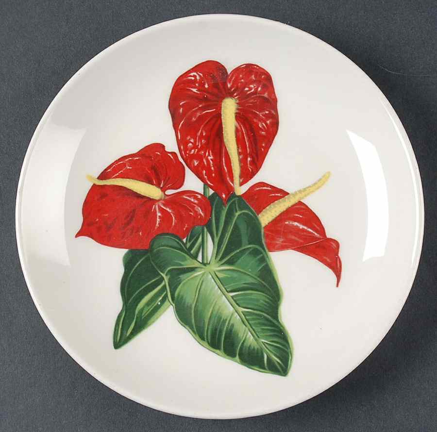 Red Anthurium Bread & Butter Plate by Santa Anita-1