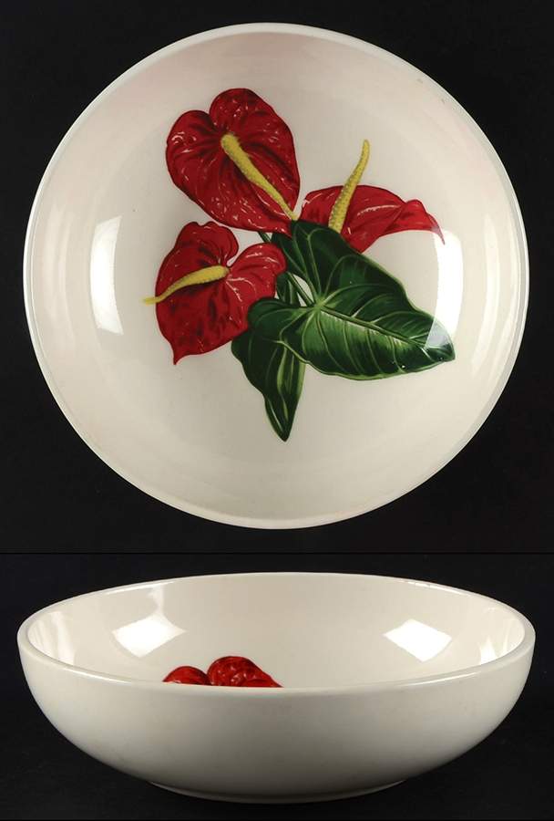 Red Anthurium Coupe Soup Bowl by Santa Anita-1