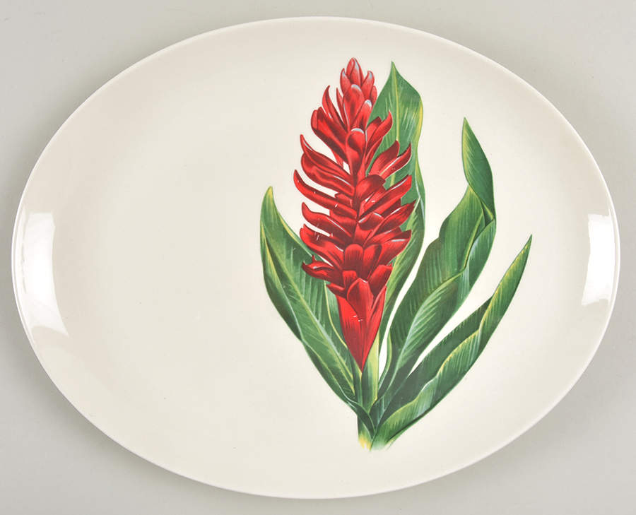 Red Ginger 13" Oval Serving Platter by Santa Anita-1